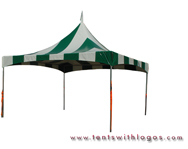 20 x 20 High Peak Tent - Green and White