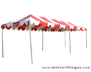 10 x 30 Standard Tent - Red & White