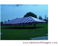 40 x 80 Standard Tent - Red & White